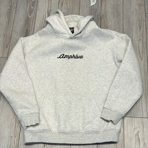 Amphiva Gray Pullover Hoodie for Men Size Medium Preowned